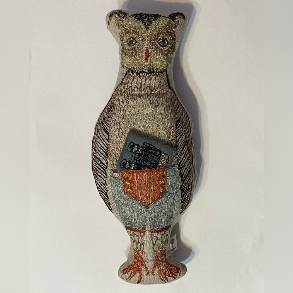🦉Coral & Tusk Embroidered Pocket Pal - The Owl with Binoculars! ✨